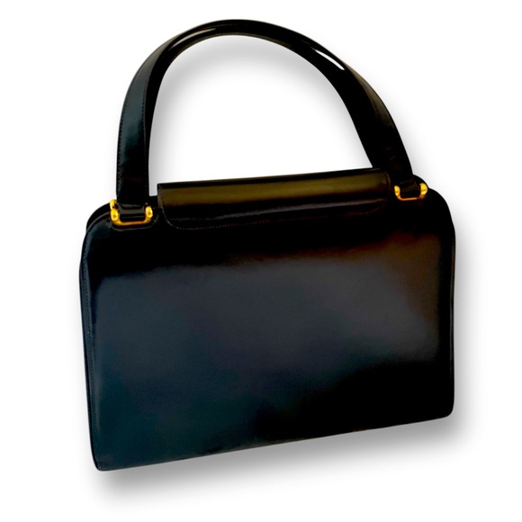 GUCCI Rare! Top Handle leather large Vintage Bag - Picture 3 of 12